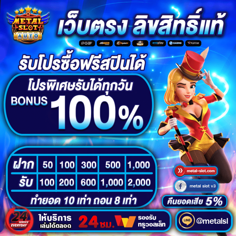 โบนัส100เปอร์เซ็นต์ metalslot