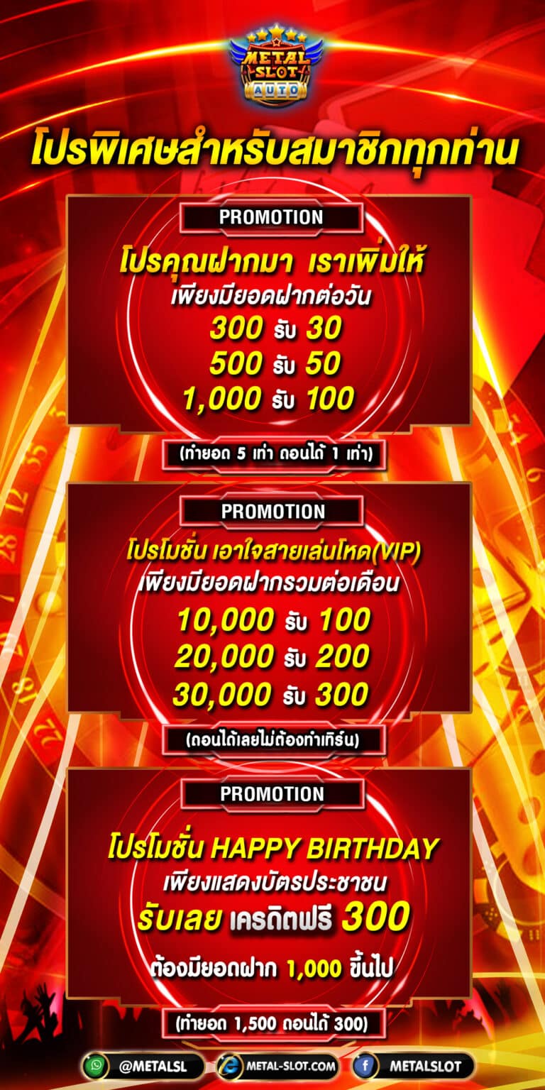 เครดิตฟรี metalslot